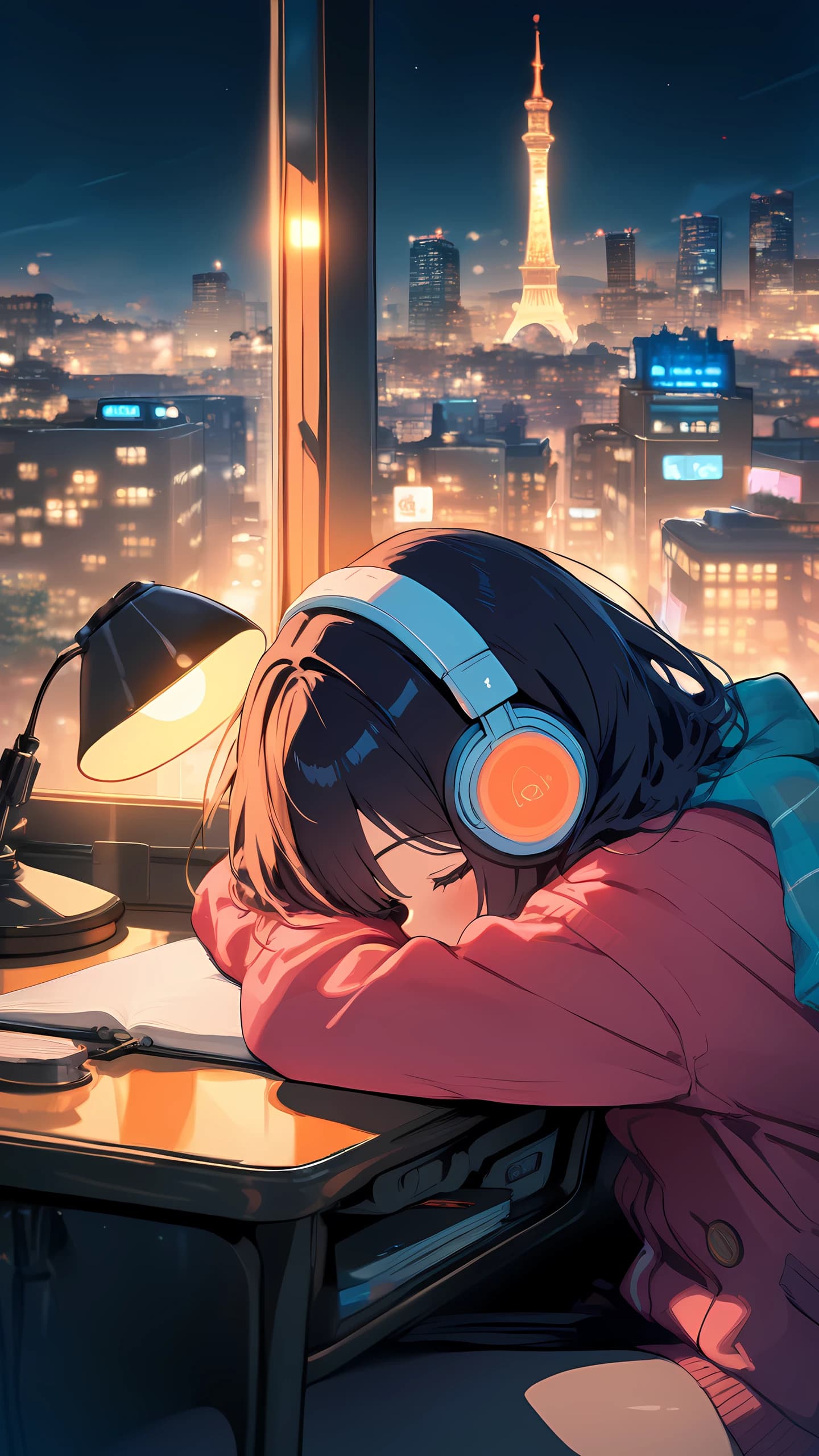 Lofi Anime Wallpaper Study Girl 1440×2560 anime wallpaper