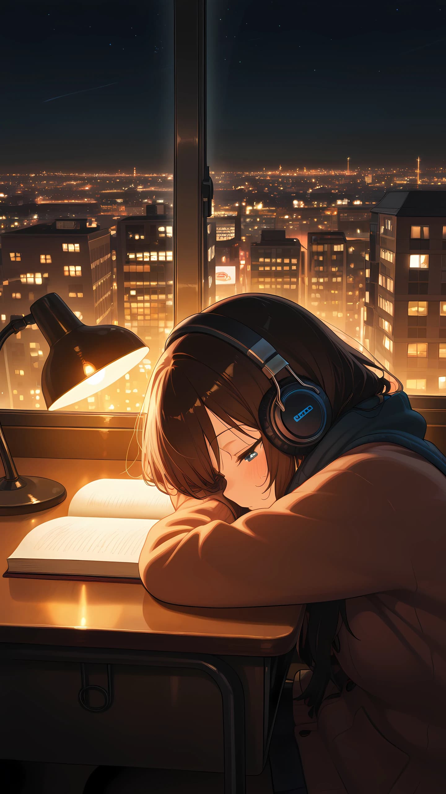Lofi Anime Wallpaper Study Girl 1440×2560 anime wallpaper