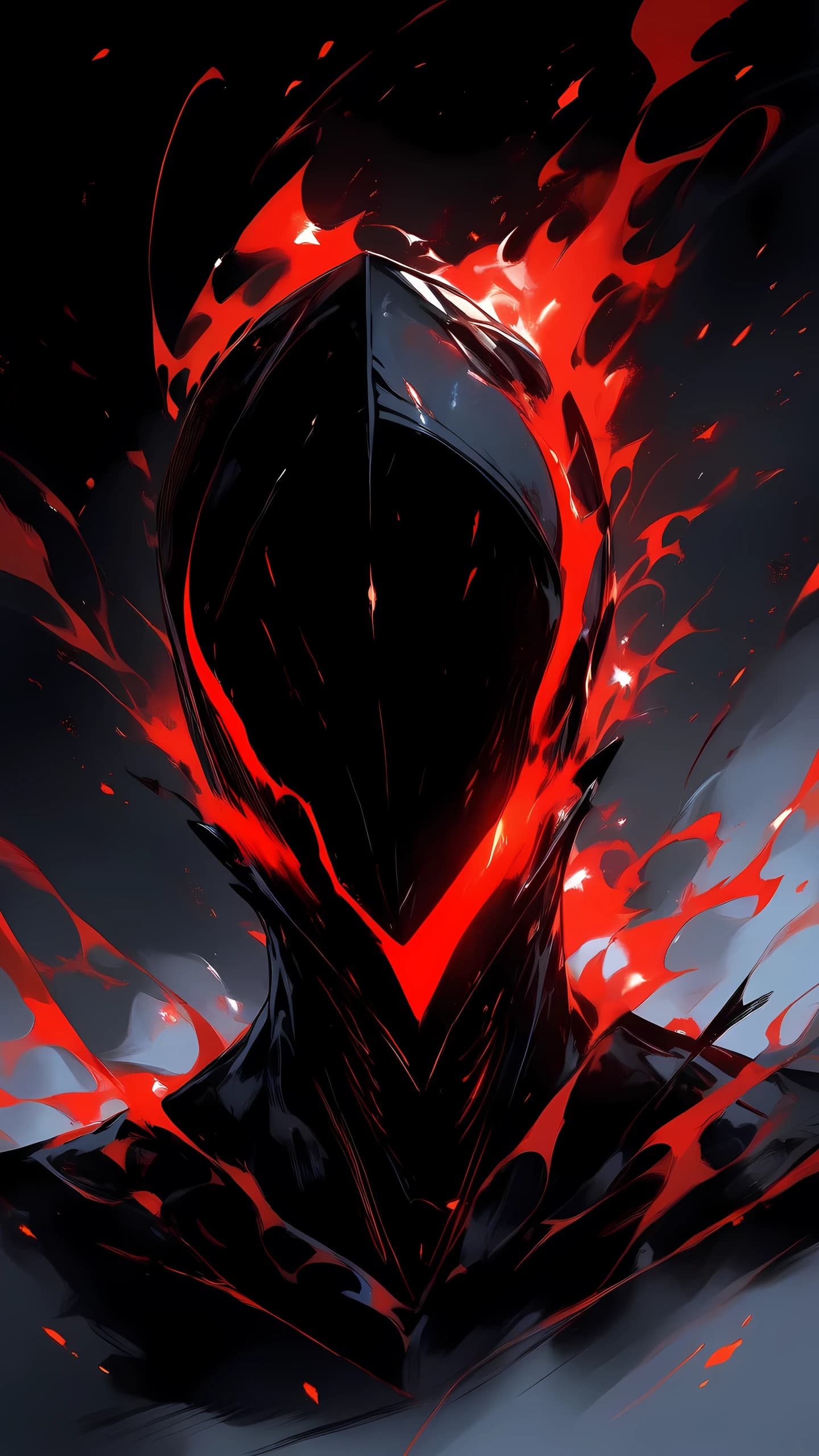 Black Anime Wallpaper Red Accent 1440×2560 anime wallpaper