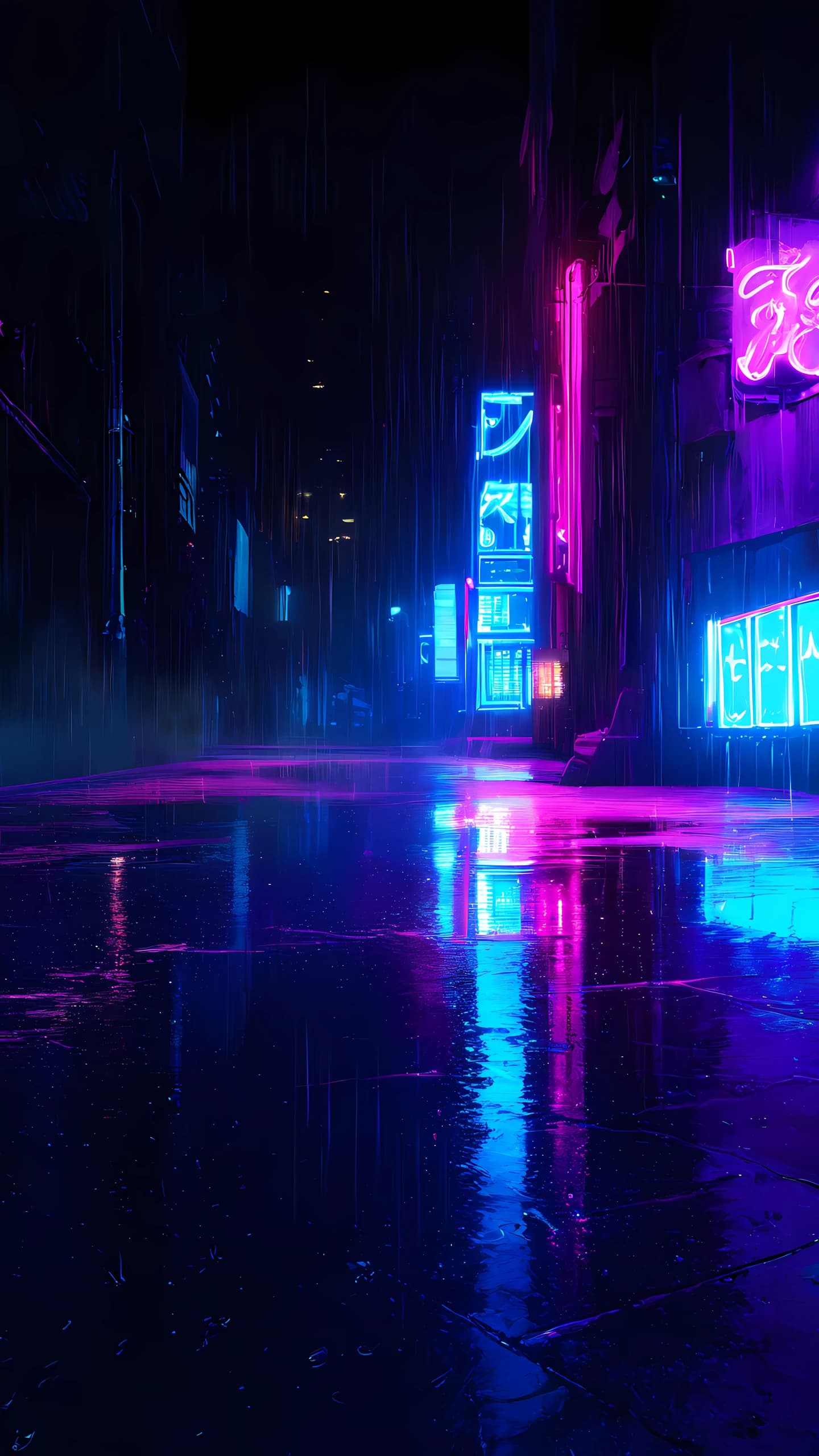 Cyberpunk Anime Wallpaper Neon City 1440×2560 anime wallpaper