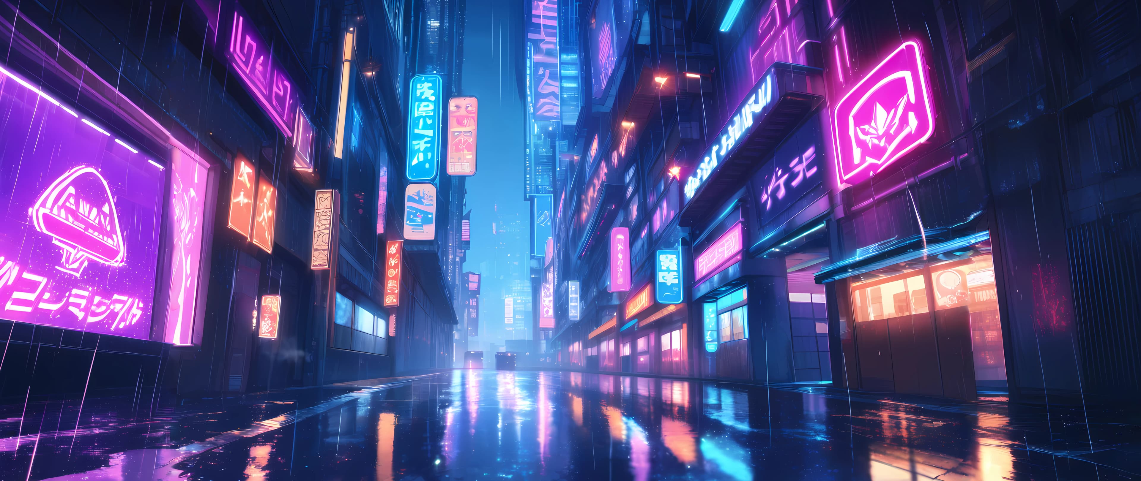 Cyberpunk Anime Wallpaper Neon City Ultrawide 5120×2160 anime wallpaper