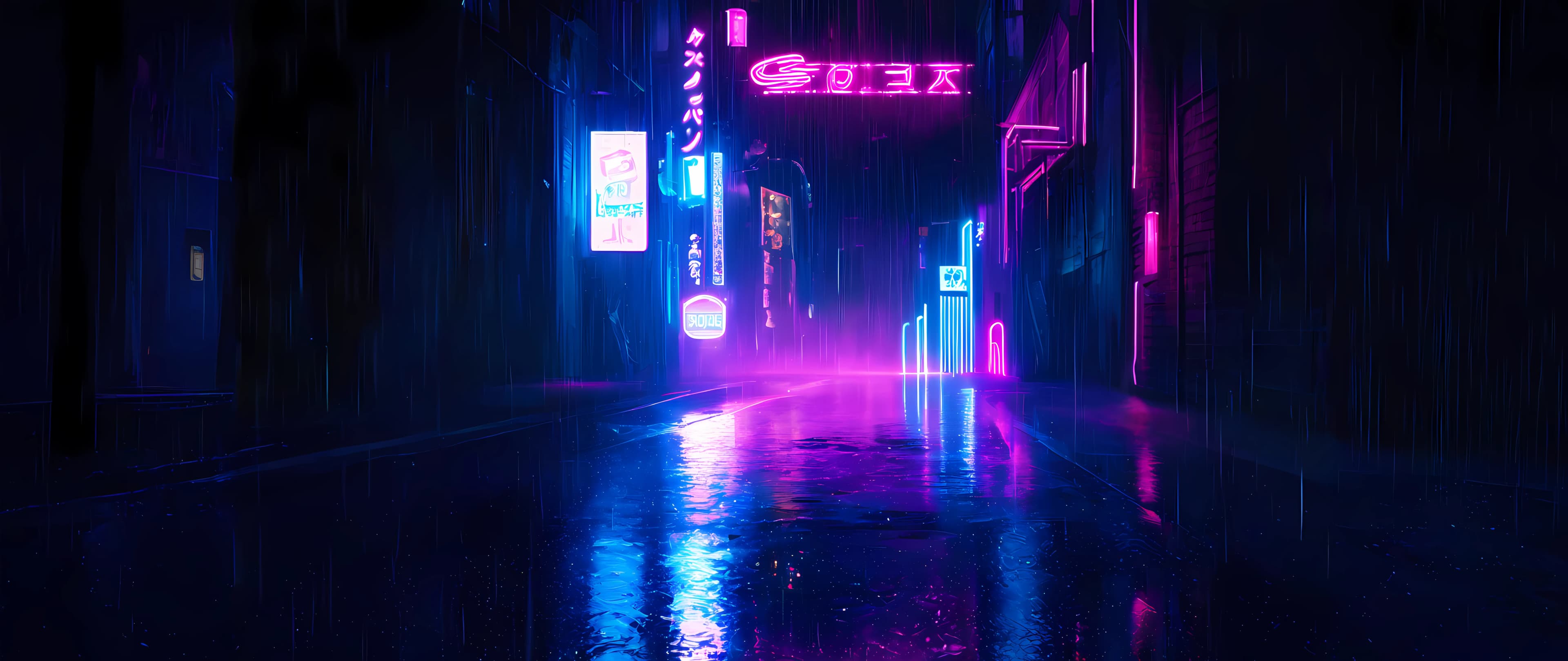 Cyberpunk Anime Wallpaper Neon City Ultrawide 5120×2160 anime wallpaper