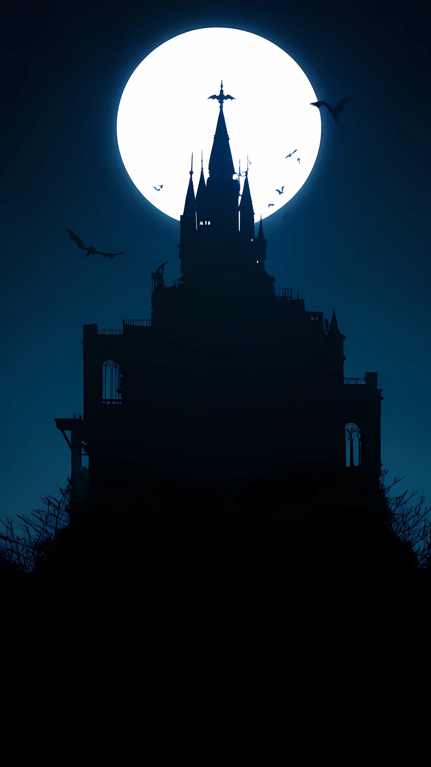 Gothic Anime Wallpaper Moon Castle 1440×2560 anime wallpaper
