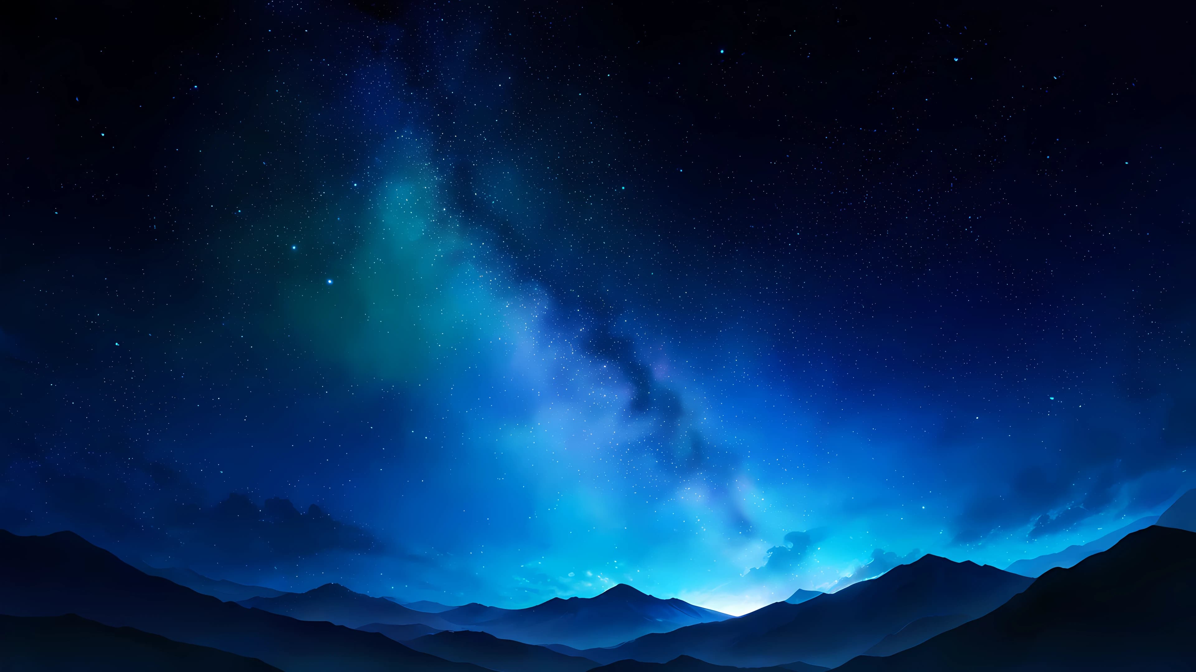 Anime Landscape Wallpaper Starry Night 3840×2160 anime wallpaper