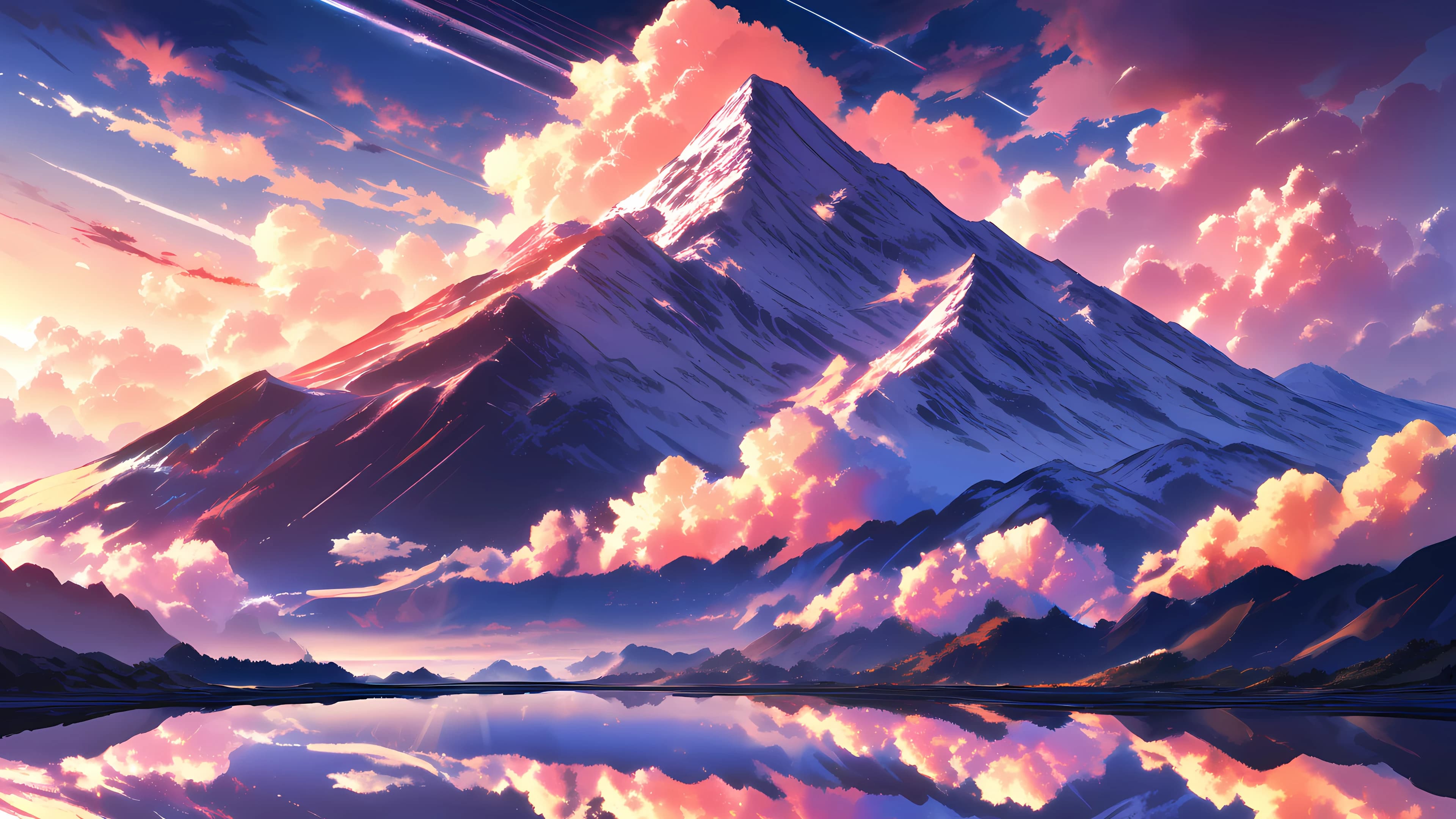 Anime Scenery Wallpaper Sunset 4K 3840×2160 anime wallpaper