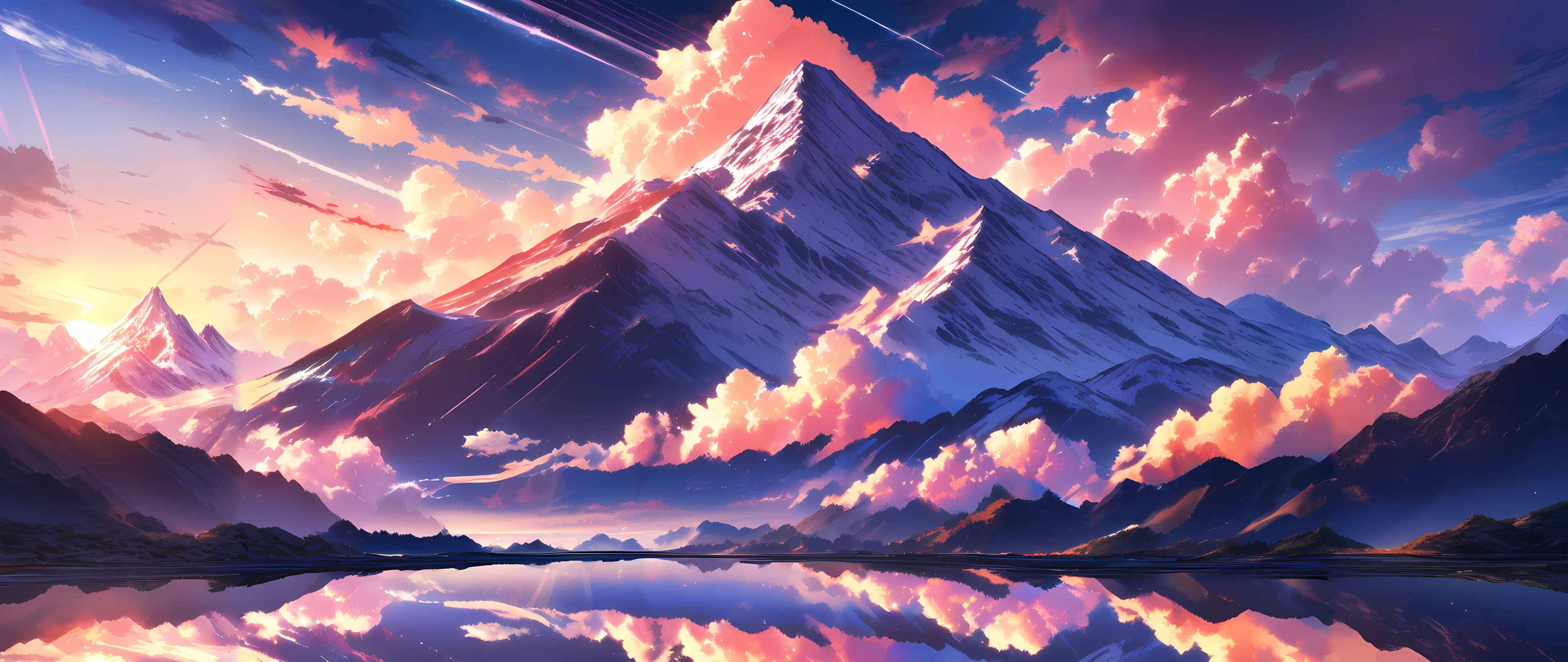 Anime Scenery Wallpaper Sunset Ultrawide 5120×2160 anime wallpaper